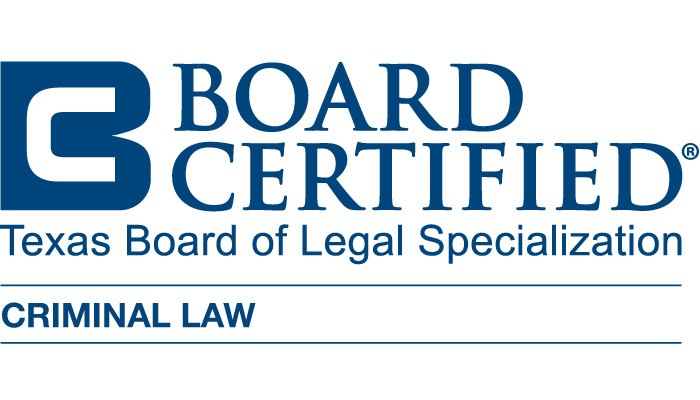 Board Certified — Texas Board of Legal Specialization — Criminal Law
